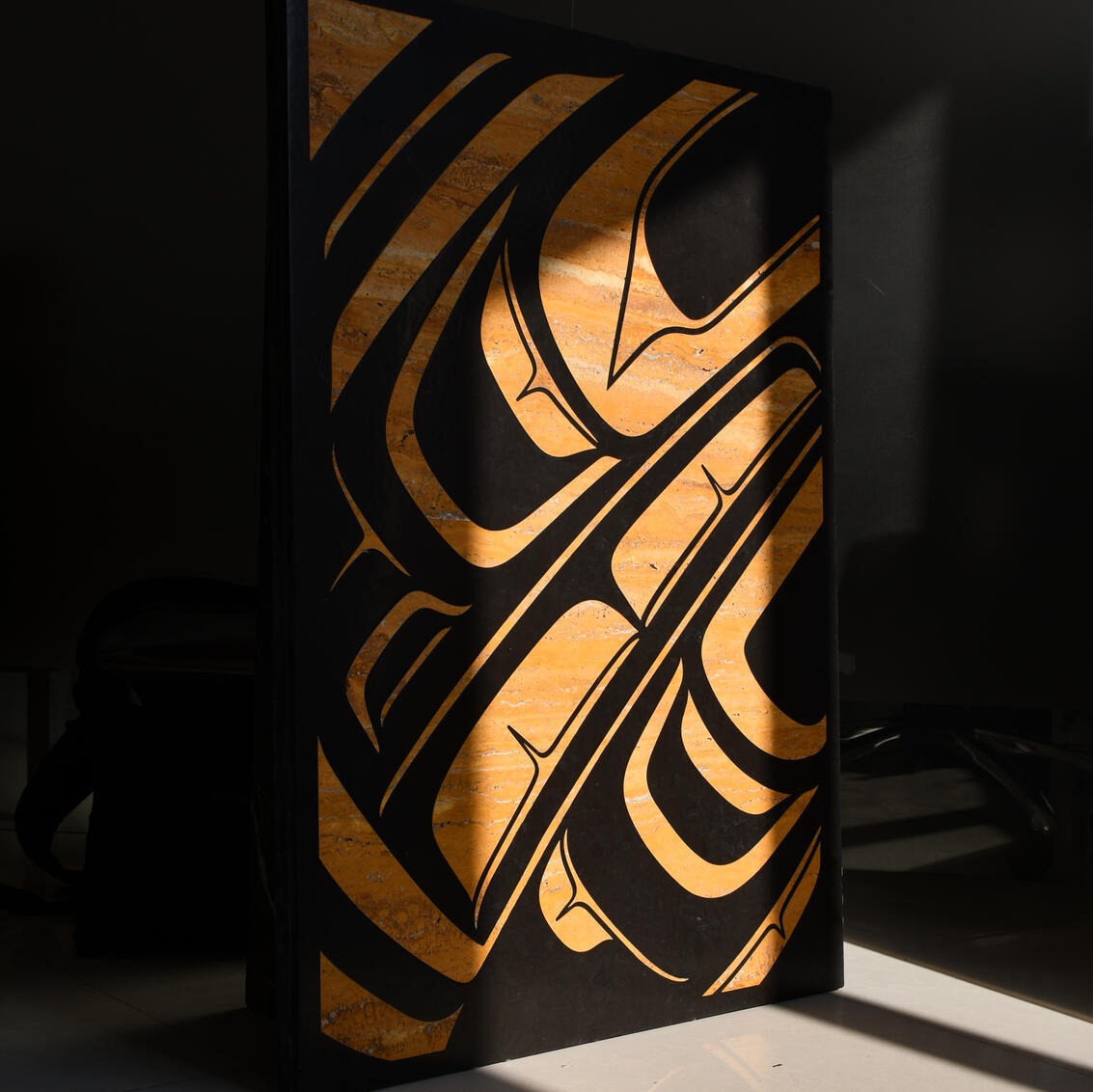 Sacred Walls Private Commission · Vancouver, BC. 2025. One-of-a-kind sculptural stone wall, carved with intent.
